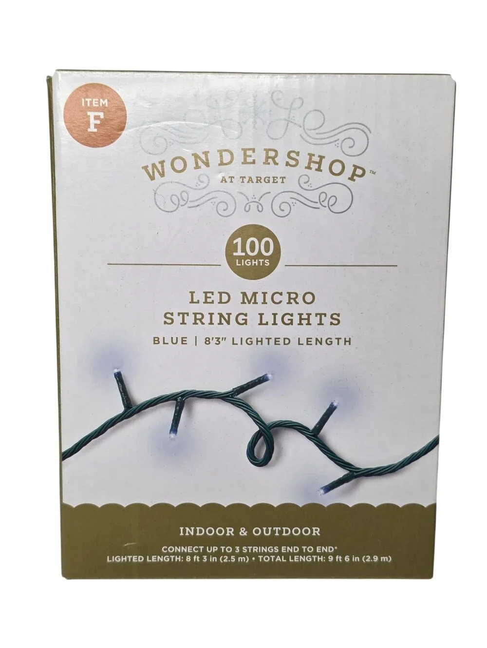Wondershop At Target 100 Count LED Micro String Christmas Lights Blue Color